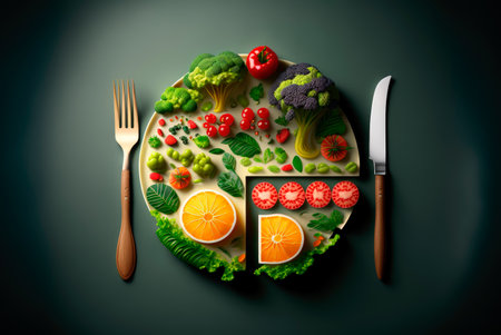 Healthy food concept. Generative AIの素材