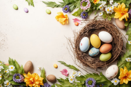 Easter holiday background. Generative AIの素材