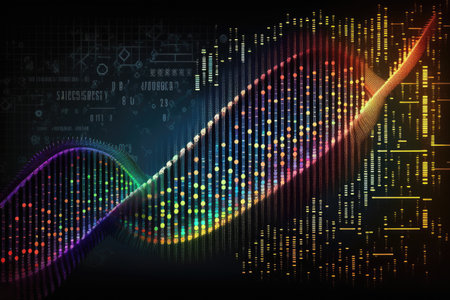 DNA sequence. Generative AIの素材
