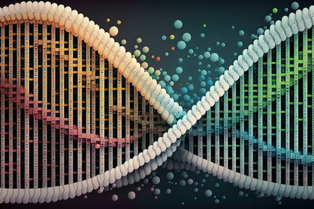 DNA sequence. Generative AIの素材