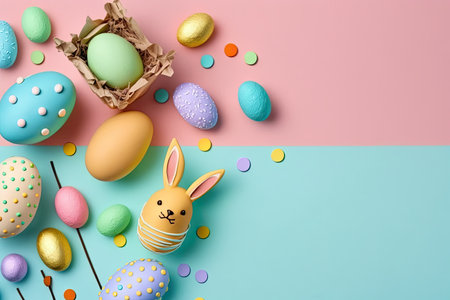 Easter holiday background. Generative AIの素材