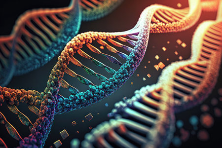 DNA sequence. Generative AIの素材