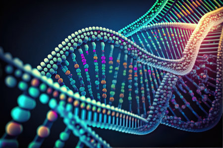 DNA sequence. Generative AIの素材