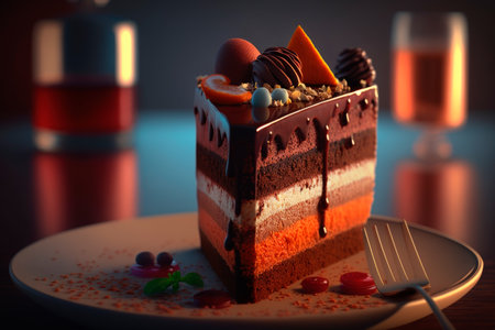 Delicious piece of cake. Generative AIの素材