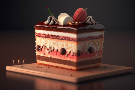 Delicious piece of cake. Generative AIの素材
