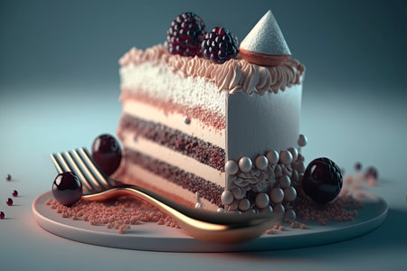 Delicious piece of cake. Generative AIの素材