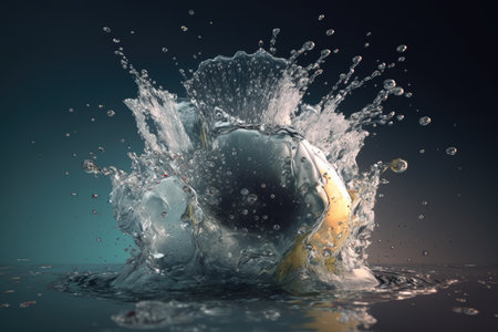 Water splash. Generative AIの素材