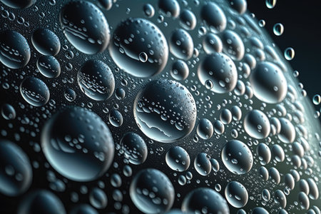 Water drops on glass. Generative AIの素材