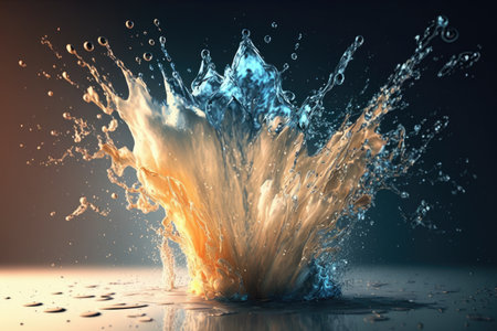 Water splash. Generative AIの素材