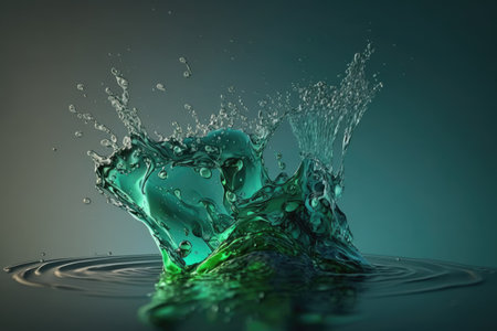 Water splash. Generative AIの素材