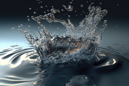 Water splash. Generative AIの素材