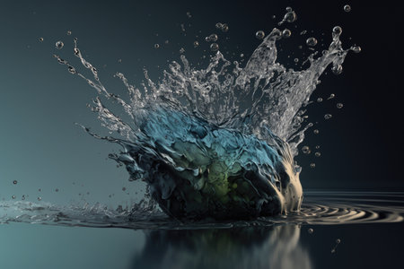 Water splash. Generative AIの素材