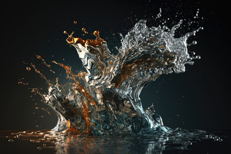 Water splash. Generative AIの素材