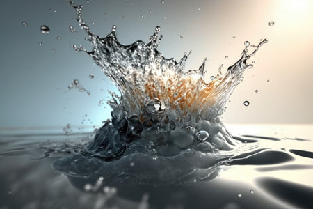 Water splash. Generative AIの素材