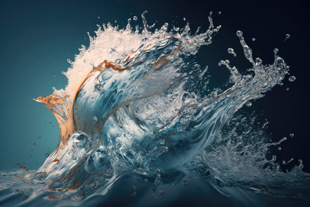 Water splash. Generative AIの素材
