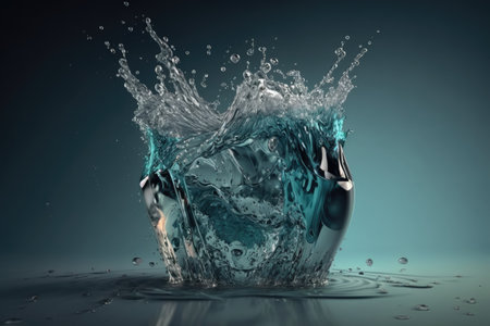 Water splash. Generative AIの素材