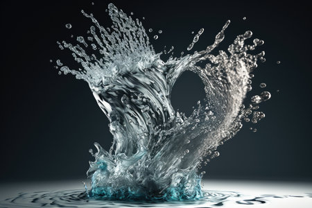 Water splash. Generative AIの素材