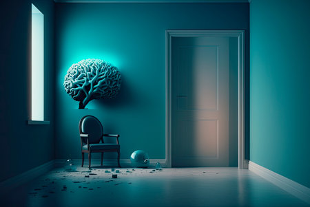 Abstract concept of mental health. Generative AIの素材