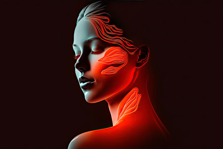 Portrait of a beautiful young woman. Beauty and skin care concepts. Generative AIの素材