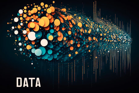 Big data concept background. Generative AIの素材