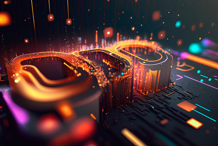 Big data concept background. Generative AIの素材
