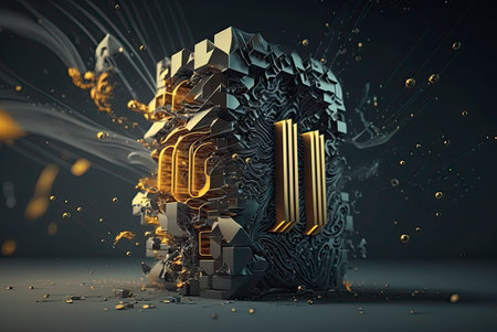 Big data concept background. Generative AIの素材