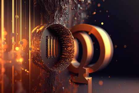 Big data concept background. Generative AIの素材