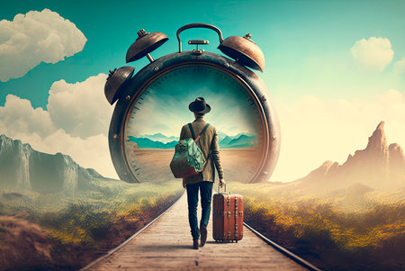 Wonderlust concept. Generative AIの素材