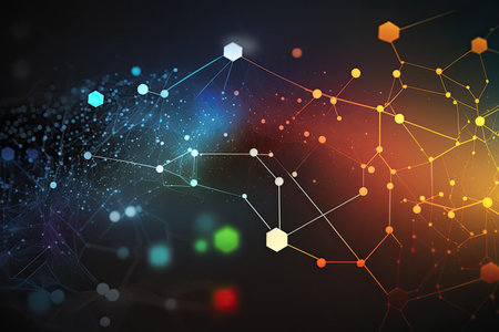 Network connection concept. Background. Generative AIの素材