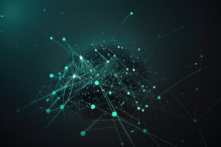 Network connection concept. Background. Generative AIの素材