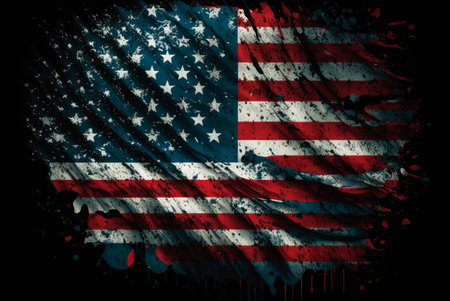 US flag concept. Generative AIの素材