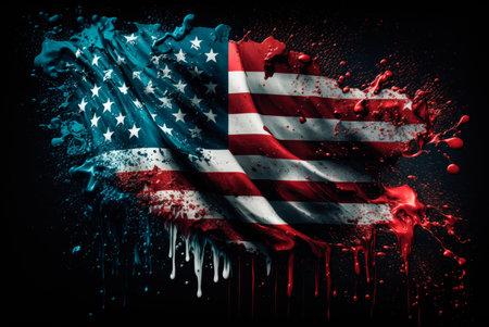 US flag concept. Generative AIの素材