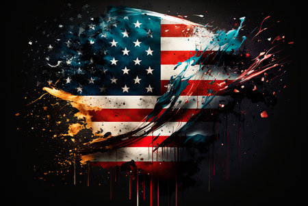 US flag concept. Generative AIの素材