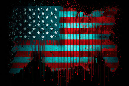 US flag concept. Generative AIの素材