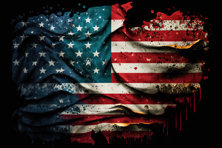 US flag concept. Generative AIの素材