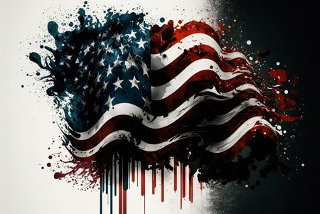 US flag concept. Generative AIの素材