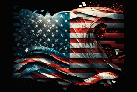 US flag concept. Generative AIの素材