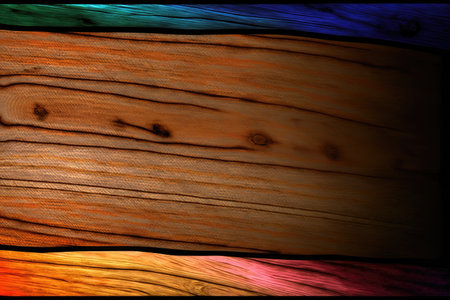 Multicolored wood texture background. Generative AIの素材