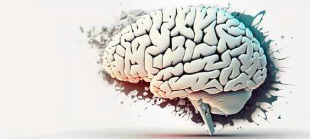 Representative illustration of human brain. Intelligence concept. Generative AIの素材