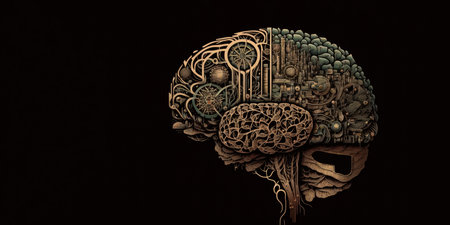 Representative illustration of human brain. Intelligence concept. Generative AIの素材