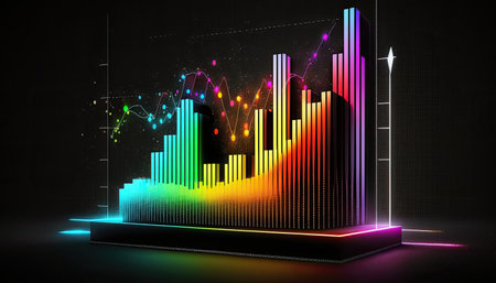 Economic and financial charts and graphics. Generative AIの素材