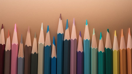 Colored pencils wallpaper. Generative AIの素材