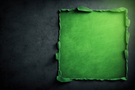 Blank green blackboard with frame. Generative AIの素材