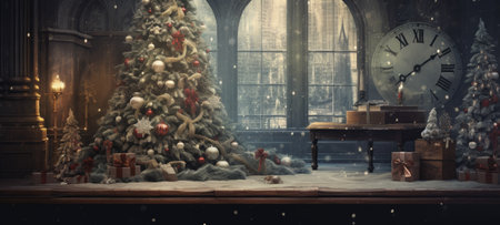 Christmas concept panoramic backgroundの素材