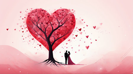 Valentine's Day greeting card. Love conceptの素材