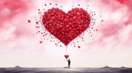 Valentine's Day greeting card. Love conceptの素材