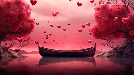 Valentine's Day greeting card. Love conceptの素材