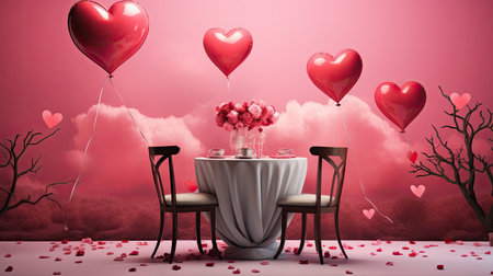 Valentine's Day greeting card. Love conceptの素材