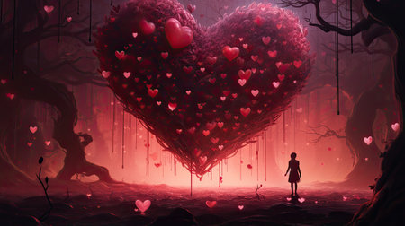 Valentine's Day greeting card. Love conceptの素材