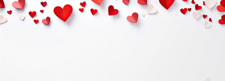 Empty valentine's day greeting card with copyspace on white backgroundの素材